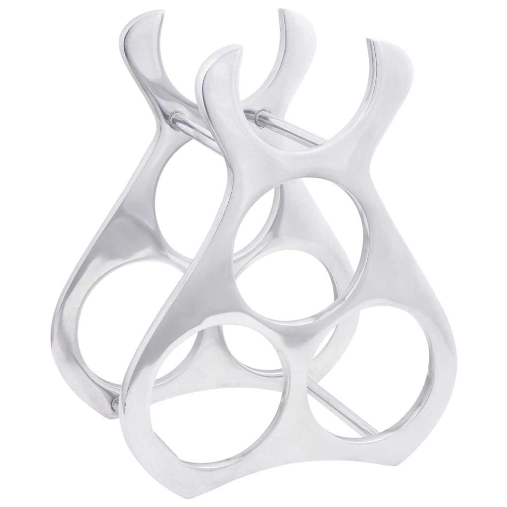 Wine Rack Silver 23 x 14 x 28 cm Aluminium